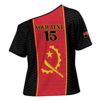 Custom Angola Football Cross Shoulder Shirt Come On Palancas Negras - Wonder Print Shop
