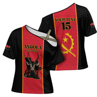 Custom Angola Football Cross Shoulder Shirt Come On Palancas Negras - Wonder Print Shop