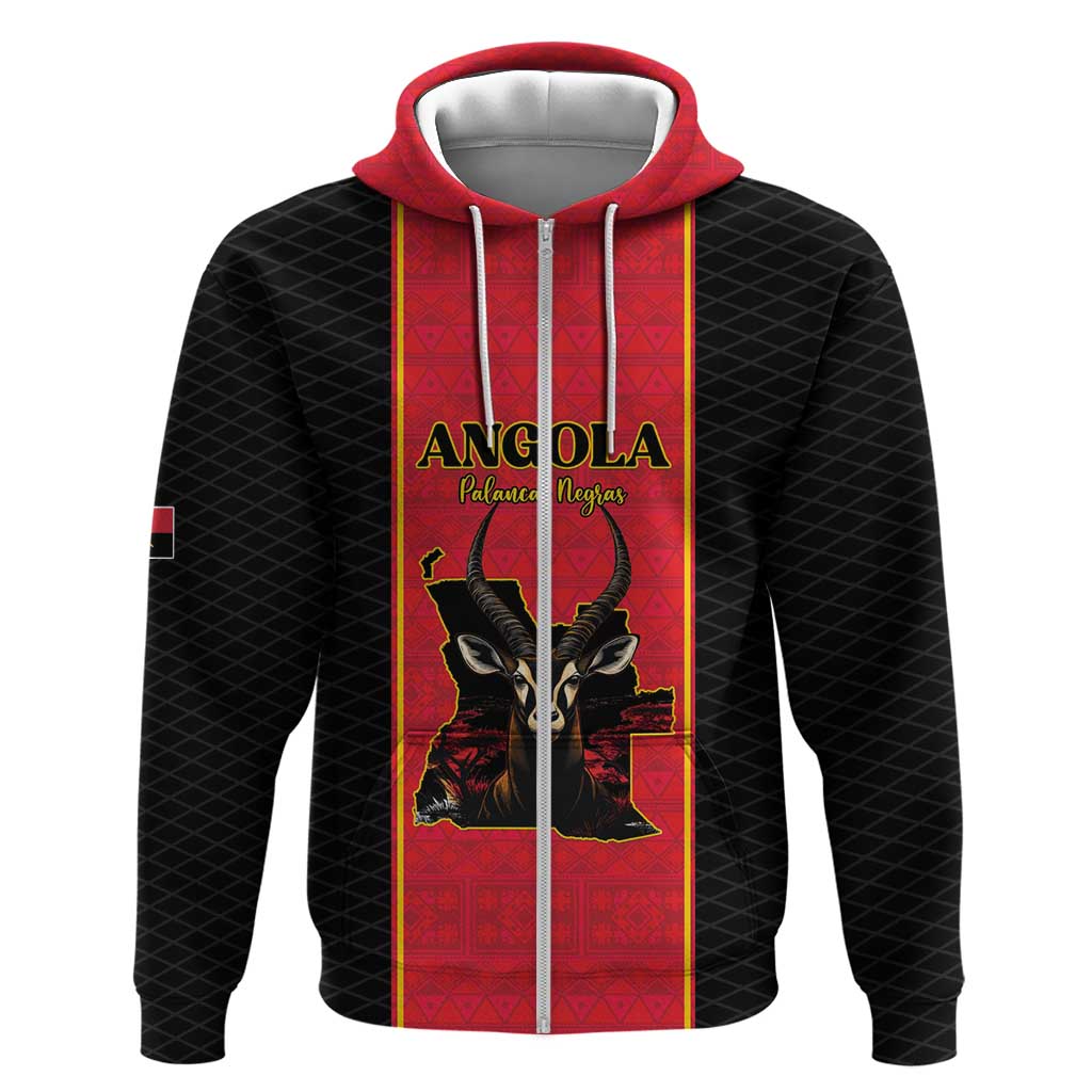 Custom Angola Football Hoodie Come On Palancas Negras - Wonder Print Shop
