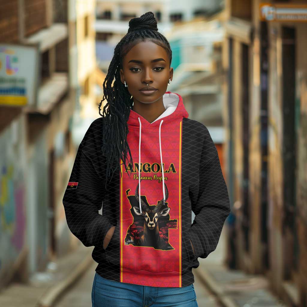 Custom Angola Football Hoodie Come On Palancas Negras - Wonder Print Shop