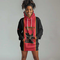 Custom Angola Football Hoodie Dress Come On Palancas Negras - Wonder Print Shop