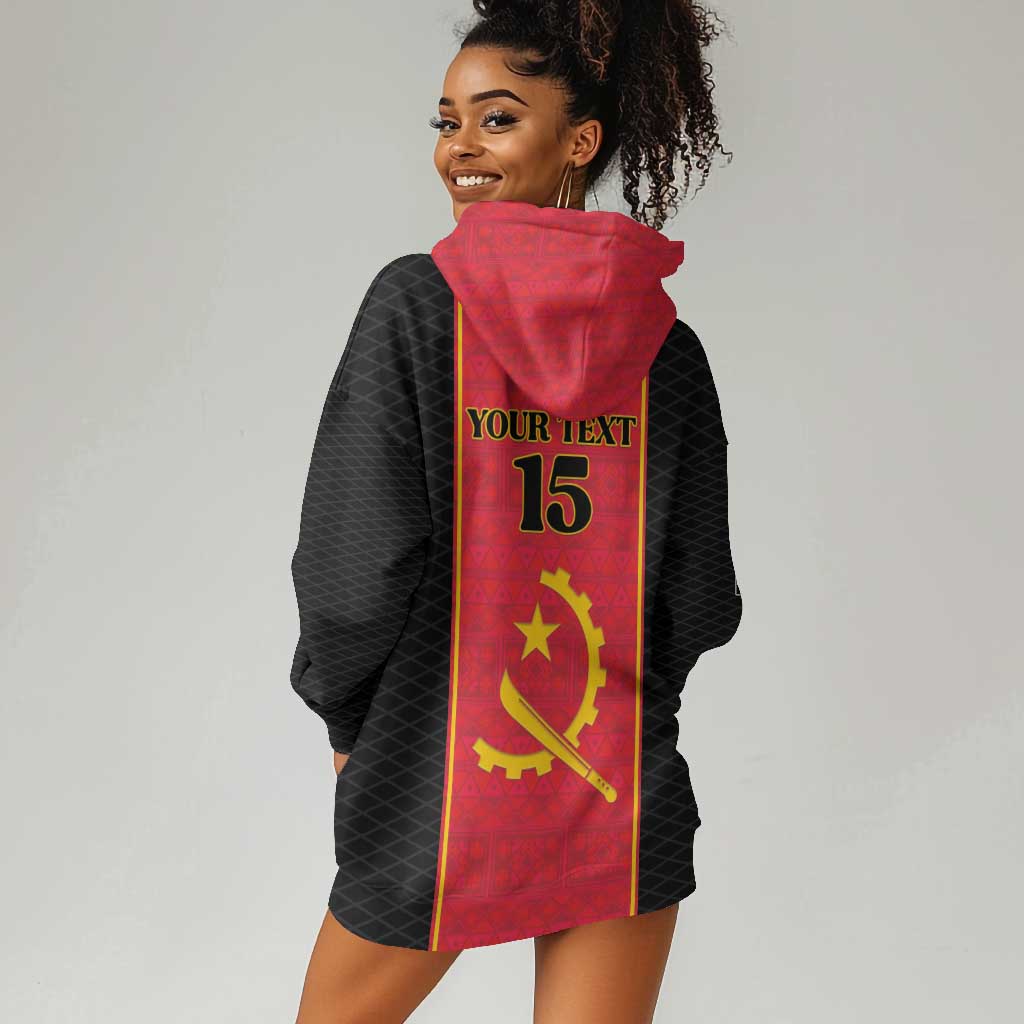 Custom Angola Football Hoodie Dress Come On Palancas Negras - Wonder Print Shop