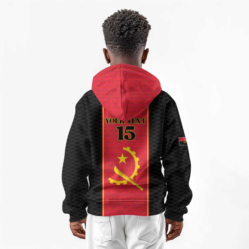 Custom Angola Football Kid Hoodie Come On Palancas Negras - Wonder Print Shop