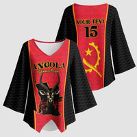 Custom Angola Football Kimono Sleeve Blouse Come On Palancas Negras - Wonder Print Shop