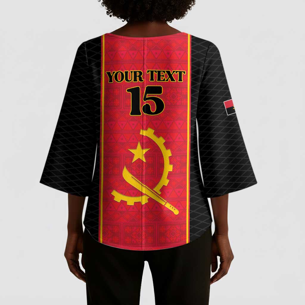 Custom Angola Football Kimono Sleeve Blouse Come On Palancas Negras - Wonder Print Shop
