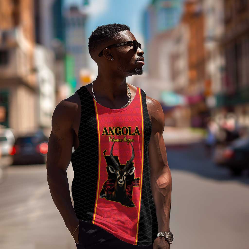 Custom Angola Football Men Tank Top Come On Palancas Negras - Wonder Print Shop