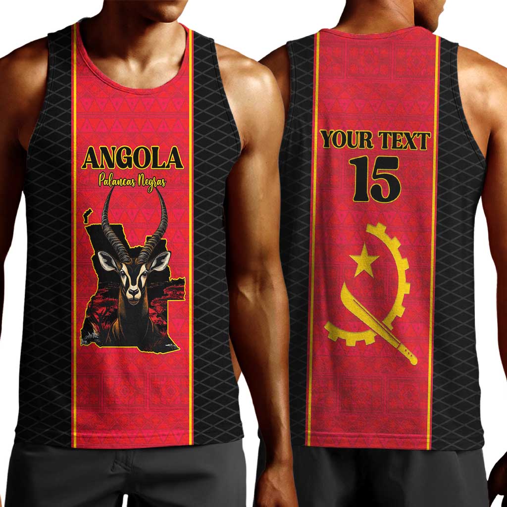 Custom Angola Football Men Tank Top Come On Palancas Negras - Wonder Print Shop