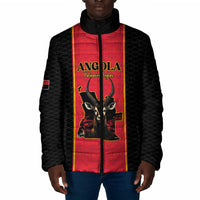 Custom Angola Football Padded Jacket Come On Palancas Negras - Wonder Print Shop