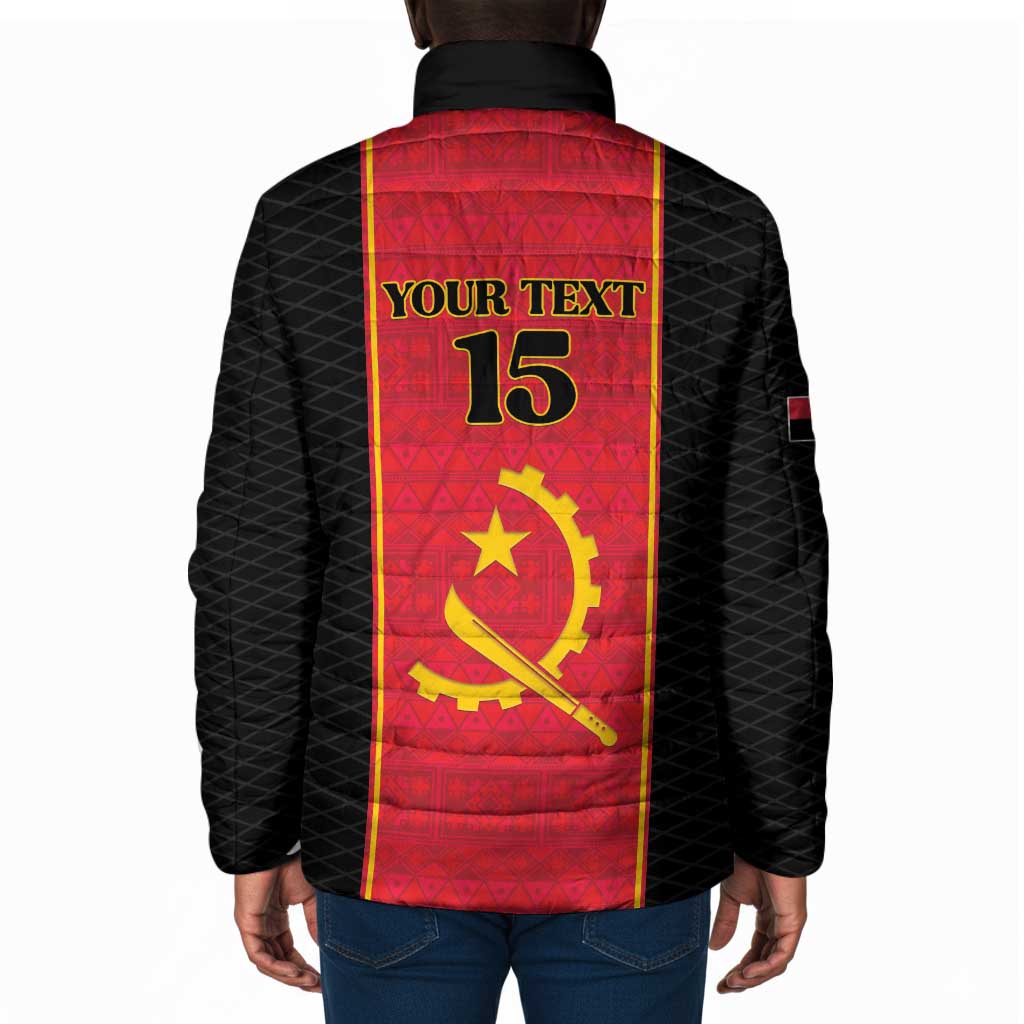 Custom Angola Football Padded Jacket Come On Palancas Negras - Wonder Print Shop