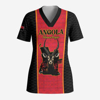 Custom Angola Football Scrub Top Come On Palancas Negras - Wonder Print Shop