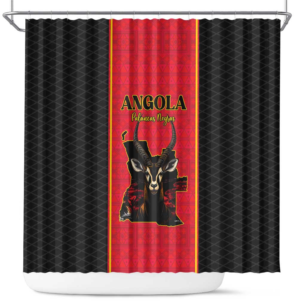 Angola Football Shower Curtain Come On Palancas Negras - Wonder Print Shop