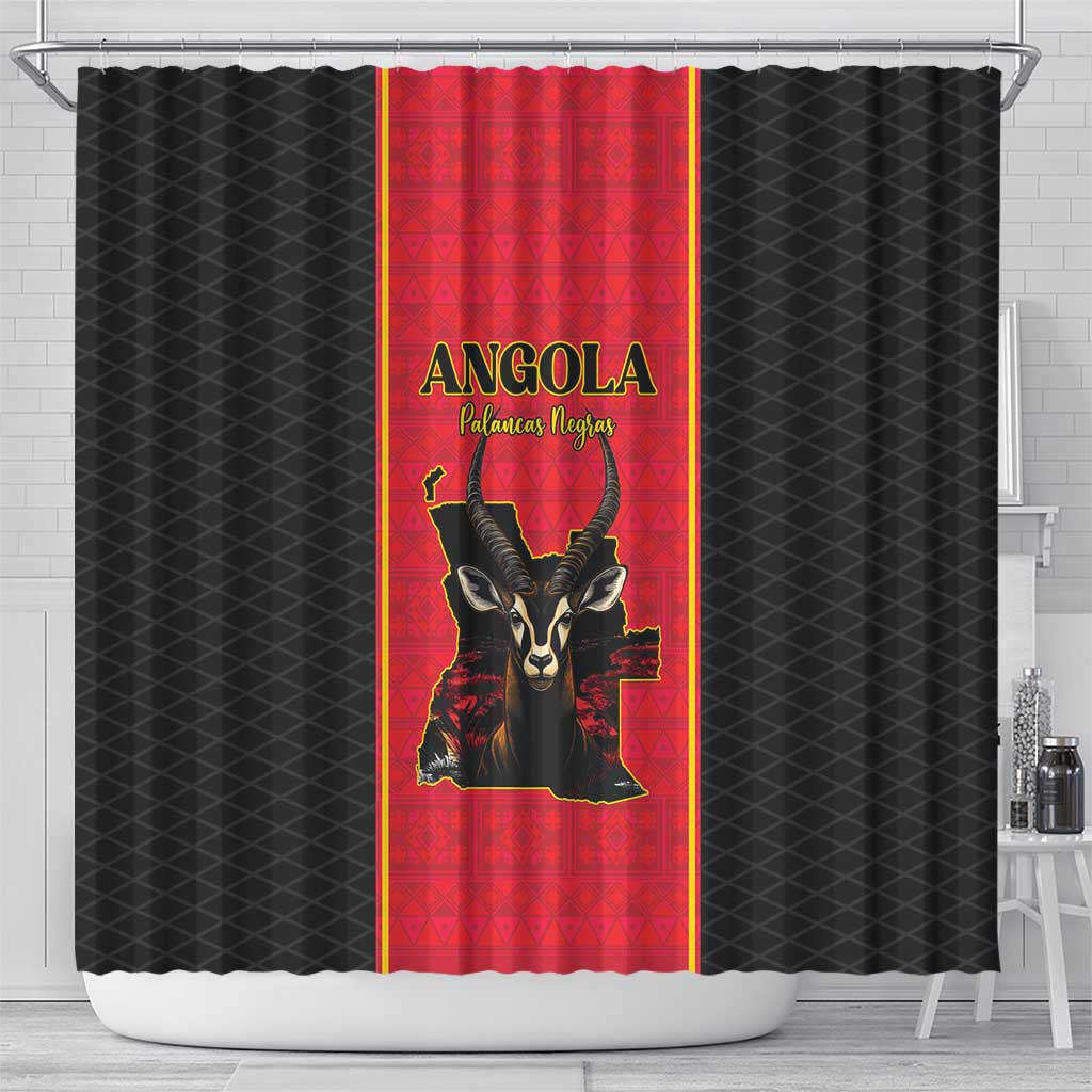 Angola Football Shower Curtain Come On Palancas Negras - Wonder Print Shop