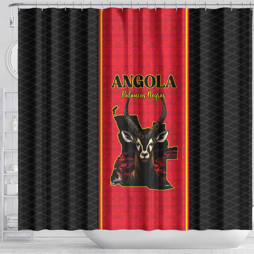 Angola Football Shower Curtain Come On Palancas Negras - Wonder Print Shop
