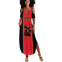 Custom Angola Football Summer Maxi Dress Come On Palancas Negras LT15