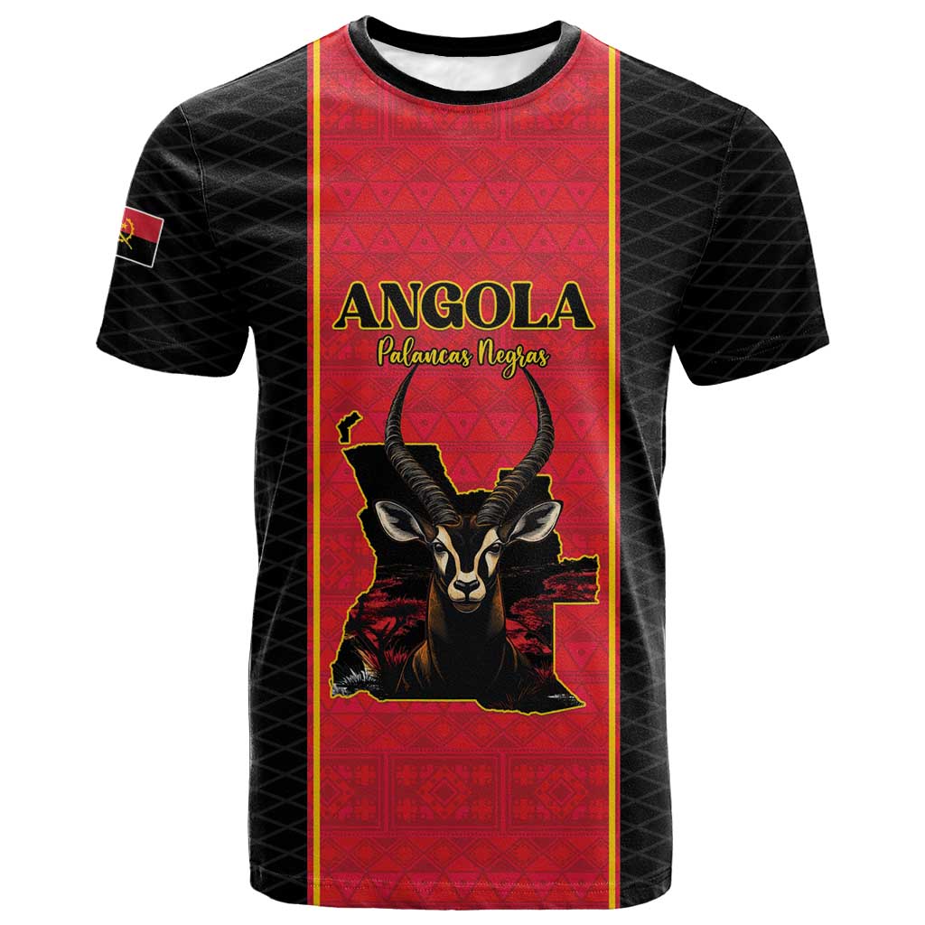 Custom Angola Football T shirt Come On Palancas Negras LT15
