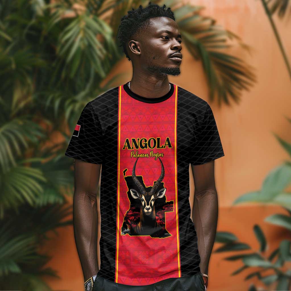Custom Angola Football T shirt Come On Palancas Negras LT15