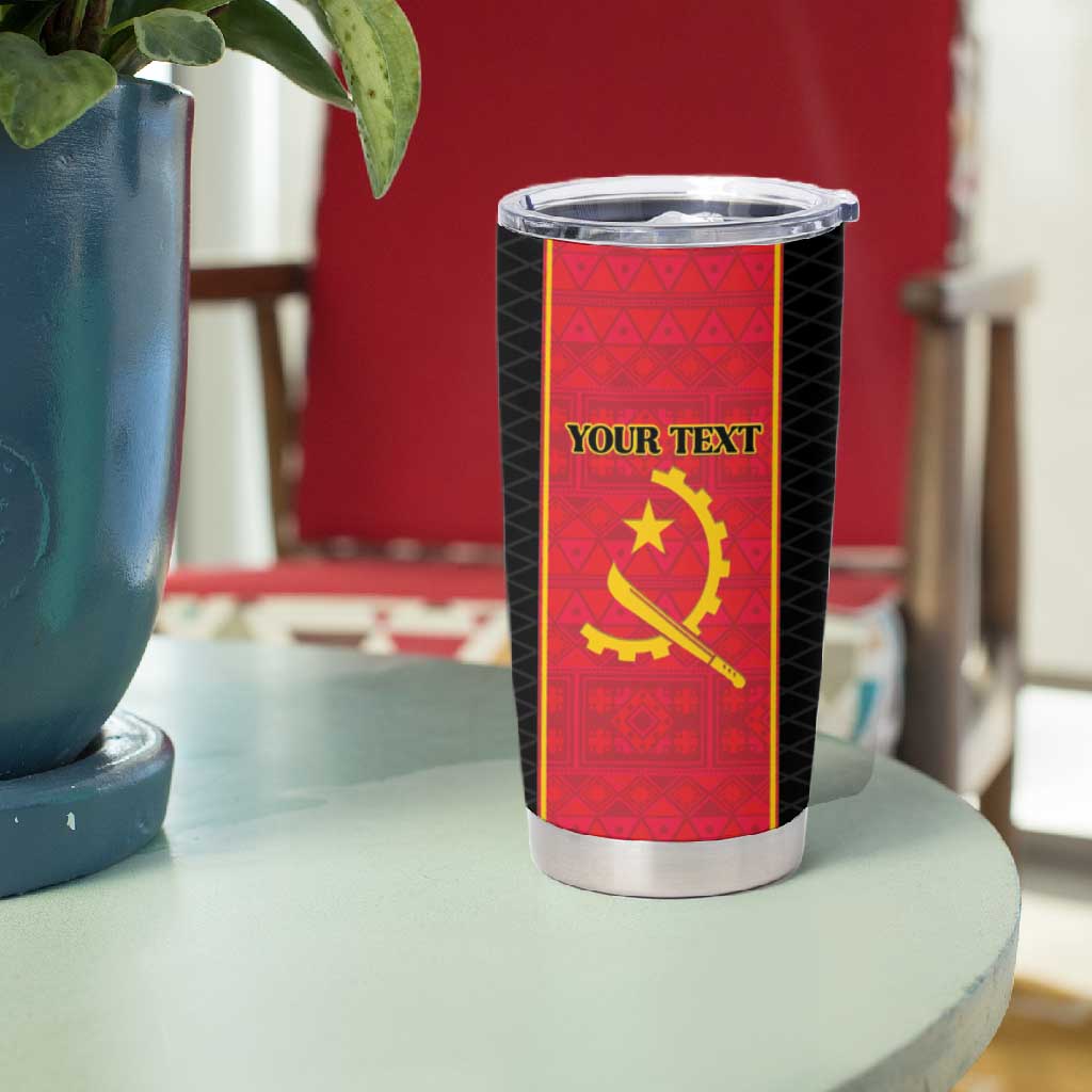 Custom Angola Football Tumbler Cup Come On Palancas Negras - Wonder Print Shop