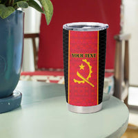 Custom Angola Football Tumbler Cup Come On Palancas Negras - Wonder Print Shop