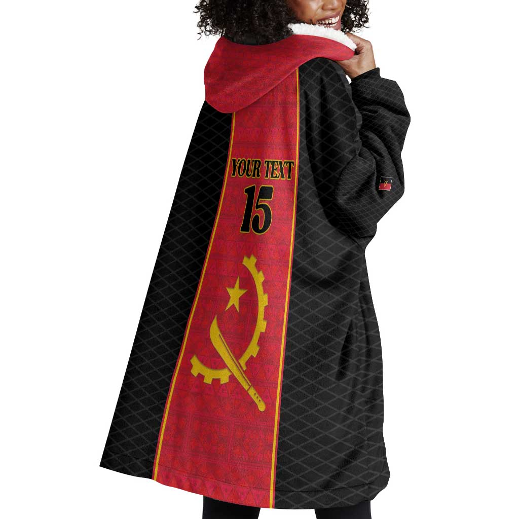 Custom Angola Football Wearable Blanket Hoodie Come On Palancas Negras - Wonder Print Shop