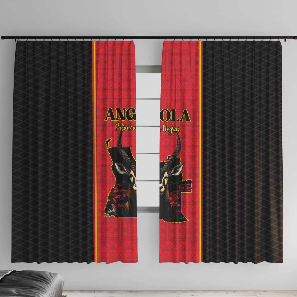 Angola Football Window Curtain Come On Palancas Negras - Wonder Print Shop