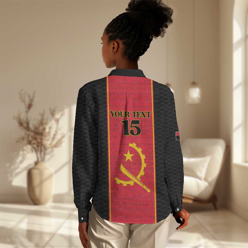 Custom Angola Football Women Casual Shirt Come On Palancas Negras - Wonder Print Shop