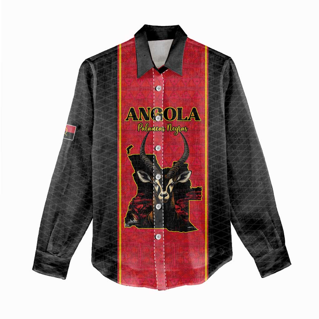 Custom Angola Football Women Casual Shirt Come On Palancas Negras - Wonder Print Shop