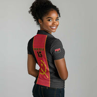 Custom Angola Football Women Polo Shirt Come On Palancas Negras LT15
