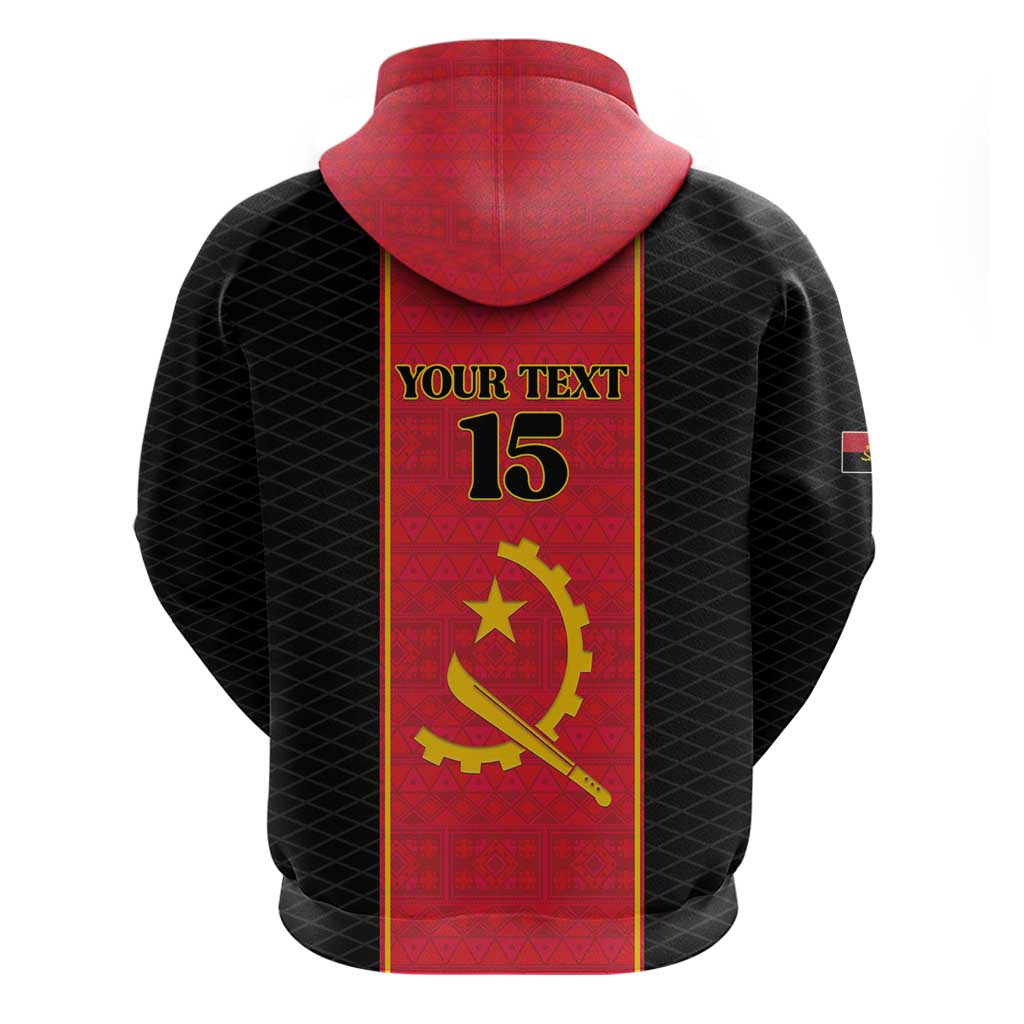 Custom Angola Football Zip Hoodie Come On Palancas Negras - Wonder Print Shop