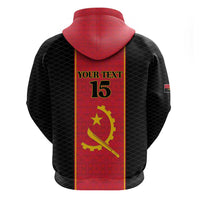 Custom Angola Football Zip Hoodie Come On Palancas Negras - Wonder Print Shop