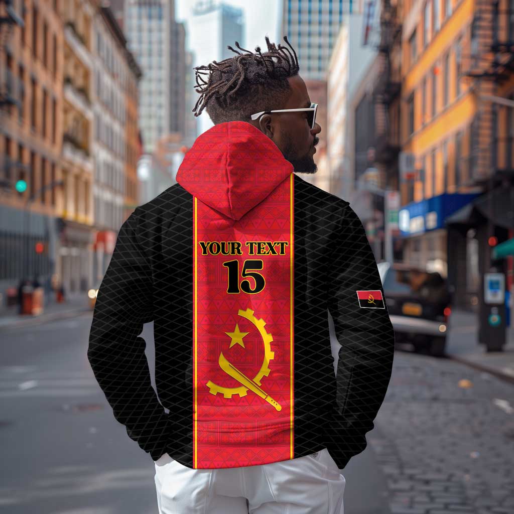 Custom Angola Football Zip Hoodie Come On Palancas Negras - Wonder Print Shop