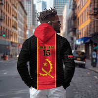 Custom Angola Football Zip Hoodie Come On Palancas Negras - Wonder Print Shop