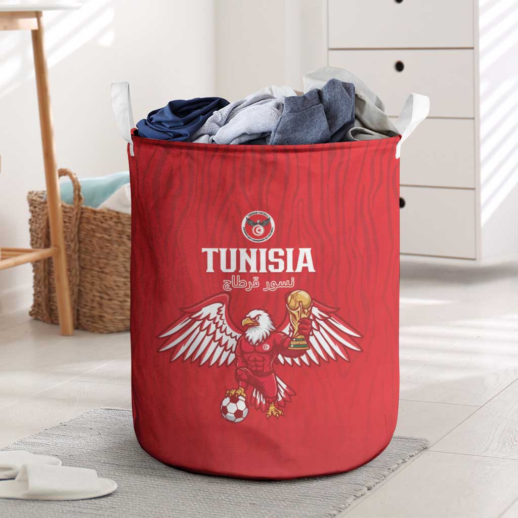 Tunisia Football Laundry Basket Eagles of Carthage Rise - Wonder Print Shop