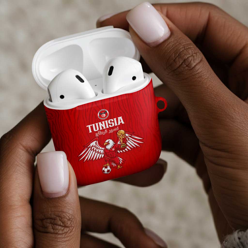 Tunisia Football AirPods Case Eagles of Carthage Rise - Wonder Print Shop
