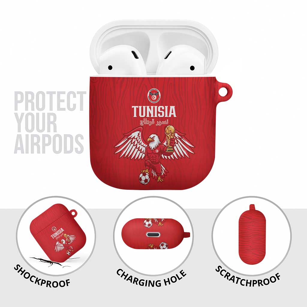 Tunisia Football AirPods Case Eagles of Carthage Rise - Wonder Print Shop