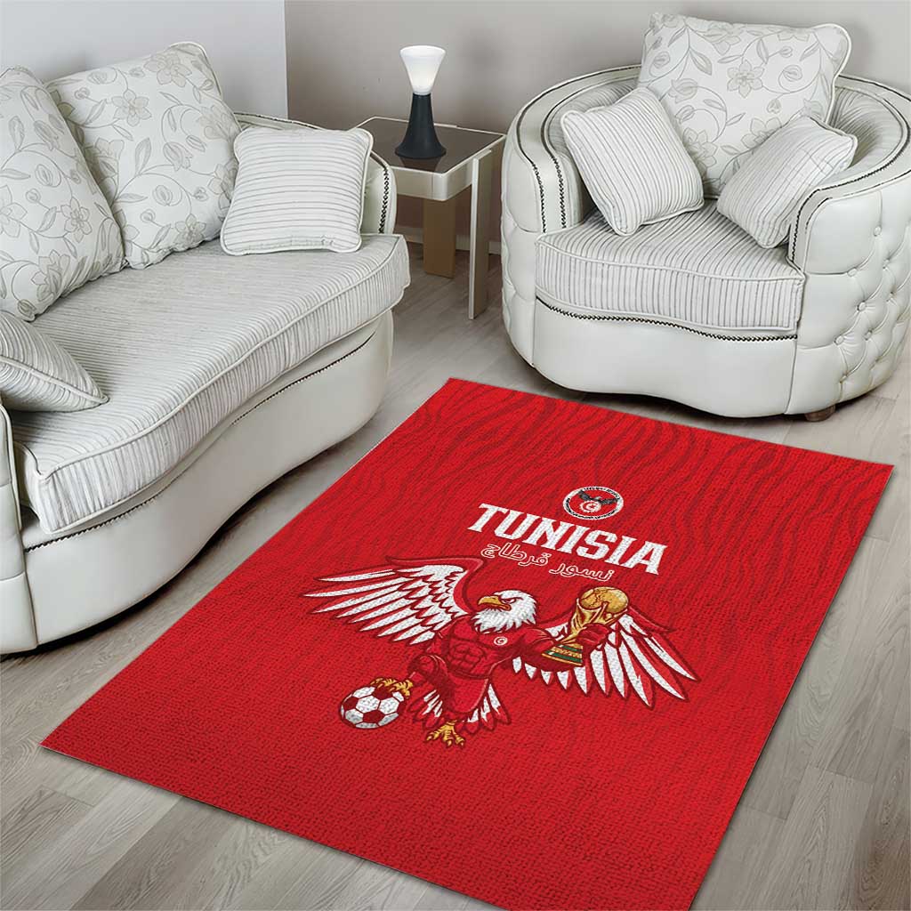 Tunisia Football Area Rug Eagles of Carthage Rise - Wonder Print Shop