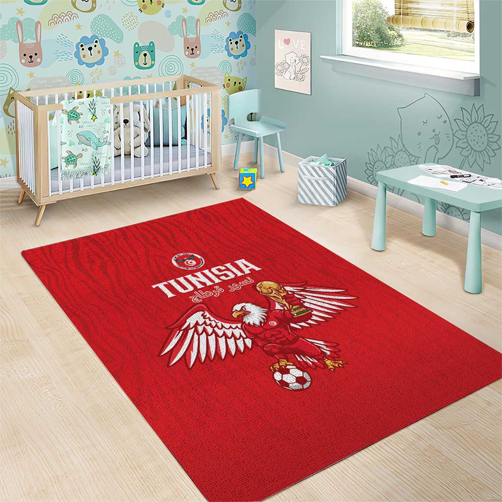 Tunisia Football Area Rug Eagles of Carthage Rise - Wonder Print Shop