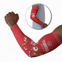 Custom Tunisia Football Arm Sleeves Eagles of Carthage Rise - Wonder Print Shop