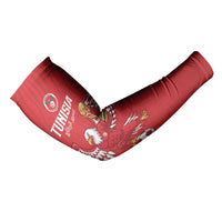 Custom Tunisia Football Arm Sleeves Eagles of Carthage Rise - Wonder Print Shop