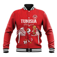 Custom Tunisia Football Baseball Jacket Eagles of Carthage Rise - Wonder Print Shop