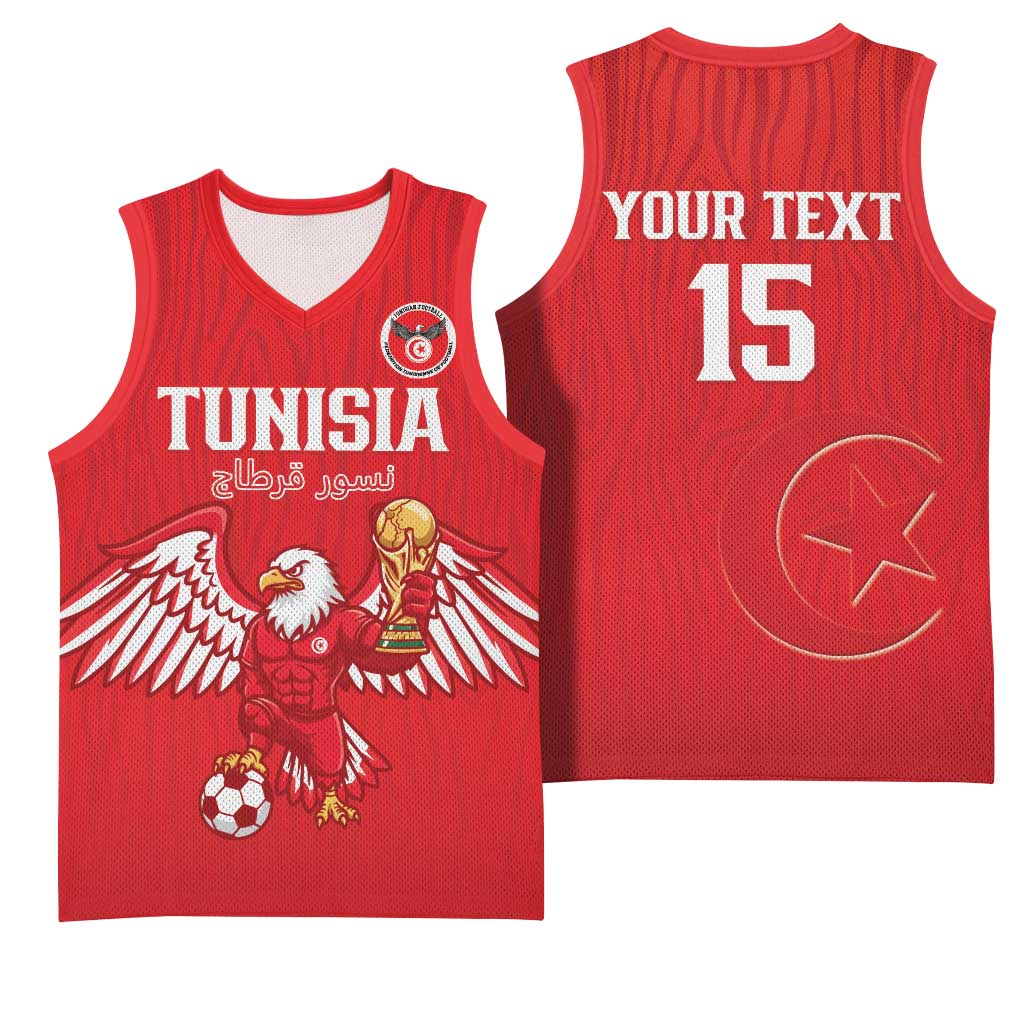 Custom Tunisia Football Basketball Jersey Eagles of Carthage Rise - Wonder Print Shop
