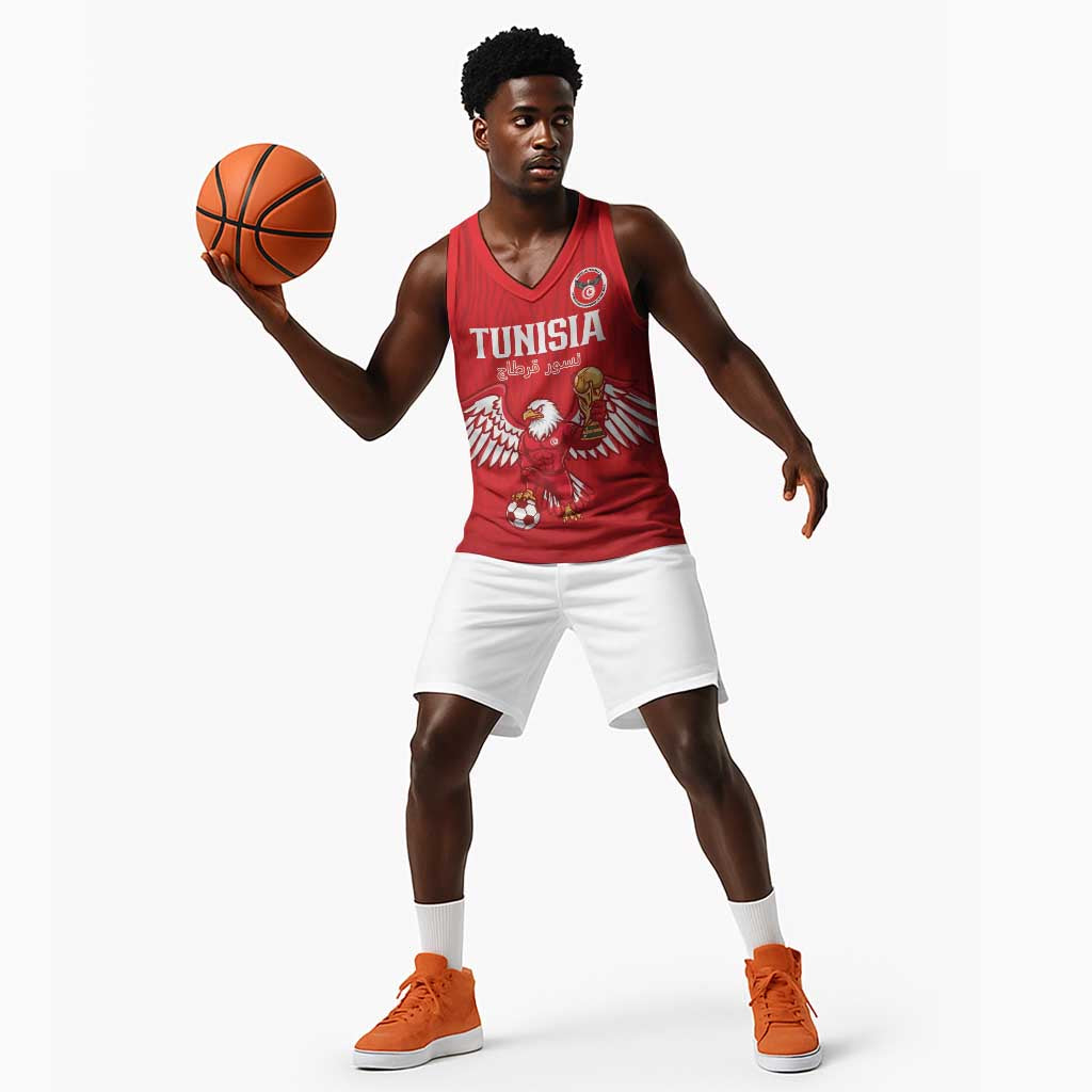 Custom Tunisia Football Basketball Jersey Eagles of Carthage Rise - Wonder Print Shop