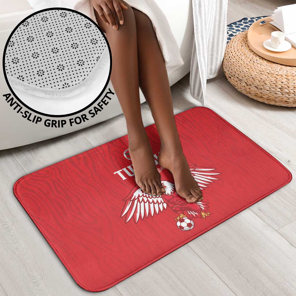 Tunisia Football Bathroom Set Eagles of Carthage Rise - Wonder Print Shop