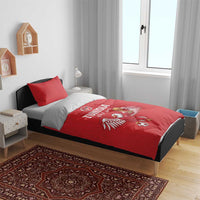 Tunisia Football Bedding Set Eagles of Carthage Rise - Wonder Print Shop
