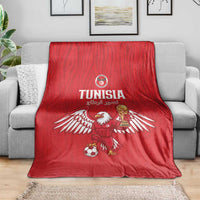 Tunisia Football Blanket Eagles of Carthage Rise - Wonder Print Shop