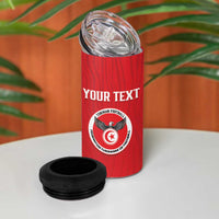 Custom Tunisia Football 4 in 1 Can Cooler Tumbler Eagles of Carthage Rise - Wonder Print Shop