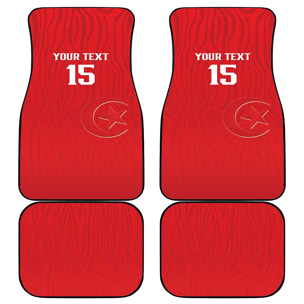 Custom Tunisia Football Car Mats Eagles of Carthage Rise - Wonder Print Shop