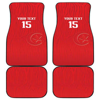 Custom Tunisia Football Car Mats Eagles of Carthage Rise - Wonder Print Shop
