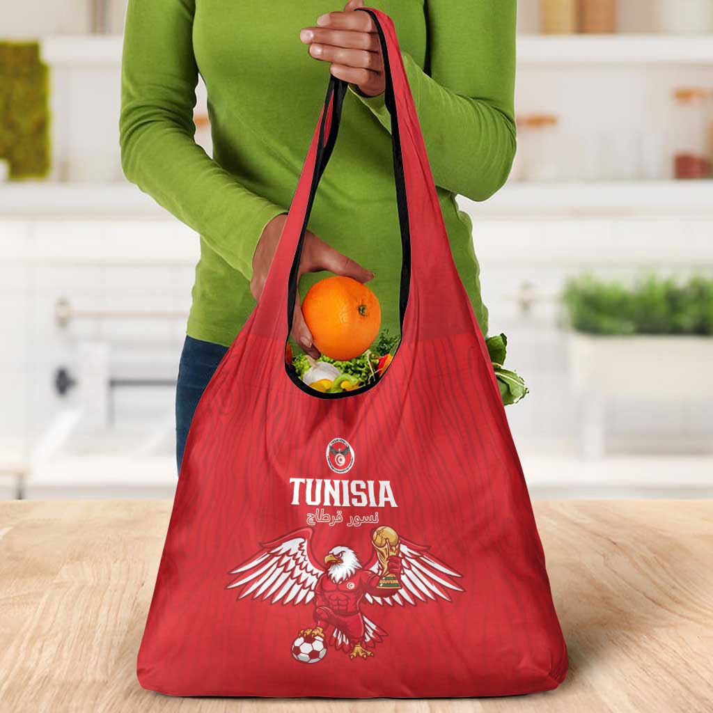Tunisia Football Grocery Bag Eagles of Carthage Rise - Wonder Print Shop