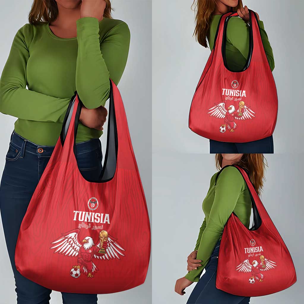 Tunisia Football Grocery Bag Eagles of Carthage Rise - Wonder Print Shop