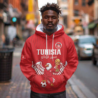 Custom Tunisia Football Hoodie Eagles of Carthage Rise - Wonder Print Shop